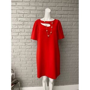 Tahari Arthur S. Levine Women Short Sleeve Cut-Out Sheath Dress Size 8